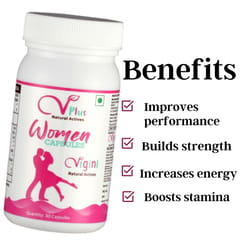 Vigini Natural Sexsual Arousal Regain Power Stamina Strength Booster Women (30 Capsules) | Long Delay Time Increase Performance with Herbal Ingredients No Side Effects