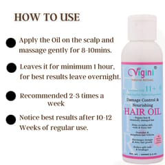 Vigini Natural Early Anti Greying Prevention Hair Oil Growth Revitalizer Tonic Reduces Loss Fall Thinning Vitalizing Regrow Follicles + Chronic Anti Dandruff Dry Itchy Scalp Hair Oil Volume Shine Silky Hair Revitalizer