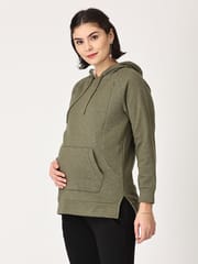 The Mom Store Grass Hopper Maternity Hoodie Sweatshirt with Nursing