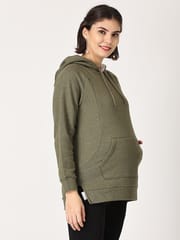 The Mom Store Grass Hopper Maternity Hoodie Sweatshirt with Nursing