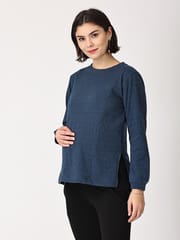 The Mom Store Shooting Star Maternity Sweatshirt with Nursing