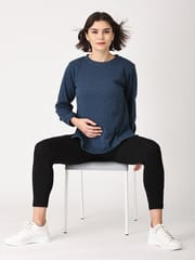 The Mom Store Shooting Star Maternity Sweatshirt with Nursing