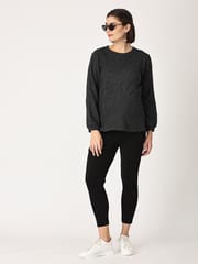 The Mom Store Eclipse Maternity Sweatshirt with Nursing