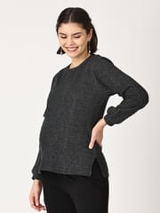 The Mom Store Eclipse Maternity Sweatshirt with Nursing