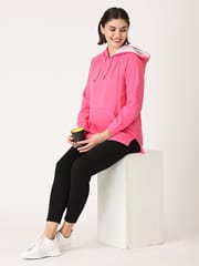 The Mom Store Ros? Maternity Hoodie Sweatshirt with Nursing