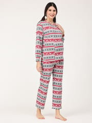 The Mom Store Rudolph Maternity and Nursing Sweatshirt Pajama Set