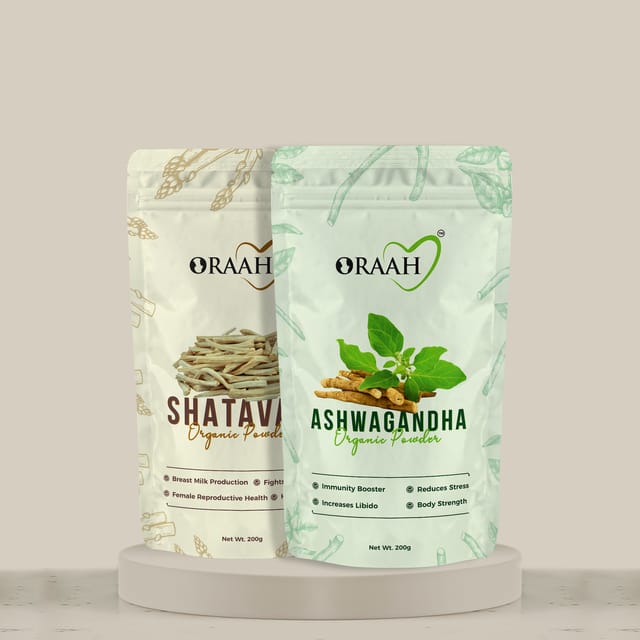 Oraah Shatavari and Ashwagandha Herbal powders combo