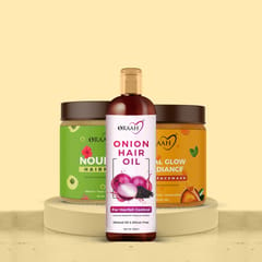 Beauty Care Combo (Onion Hair oil + Hair Mask + Ubtan Face Mask)