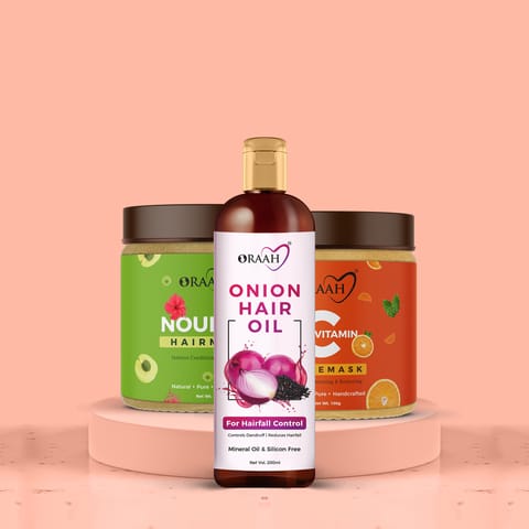 Beauty Care Combo (Onion Hair oil + Hair Mask + Vitamin C Face Mask)