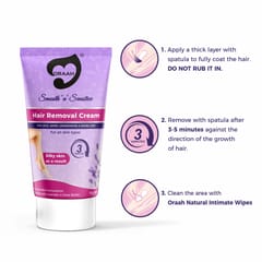 Hair removal Cream with wipes