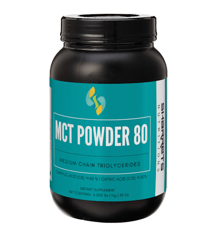 Sharrets Coconut MCT Oil Powder 80, Zero Carbs - 1kg, Unflavored I Gluten Free