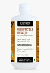 Sharrets Coconut MCT oil with Omega 3 6 9 - Vegan, Gluten Free, 946ml