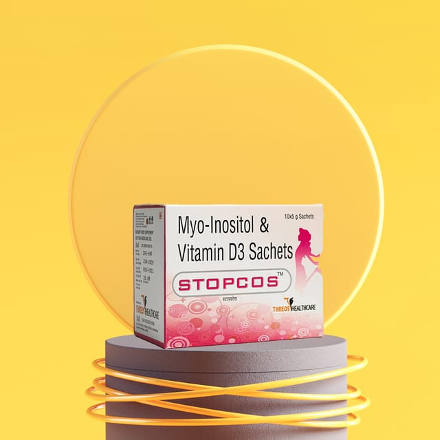 STOPCOS (Myo-inositol 2 g and Vitamin D3 1000 IU Myo-inositol Supplement Powder Orange Flavor)