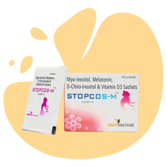 STOPCOS-M  (Myoinositol Powder  – Myoinositol 2 g, D-  chiroinositol 50 mg,  Melatonin 1mg and  Vitamin D3)