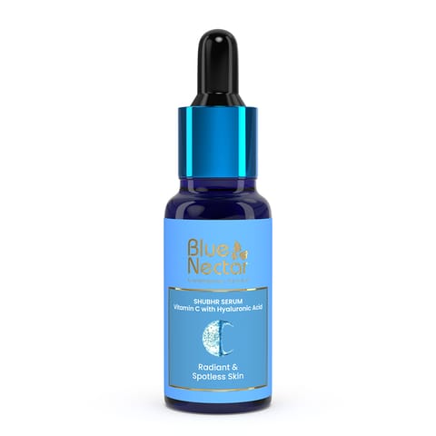 Blue Nectar Shubhr Vitamin C Face Serum with Hyaluronic Acid for Repair & Glowing Skin (9 Herbs, 30 ml)