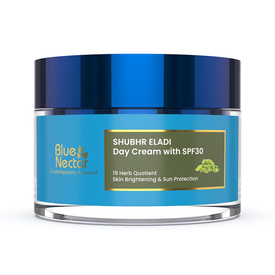 Blue Nectar Brightening & Radiance Eladi Day Cream with SPF 30 (Women, 19 Herbs, 50 g)