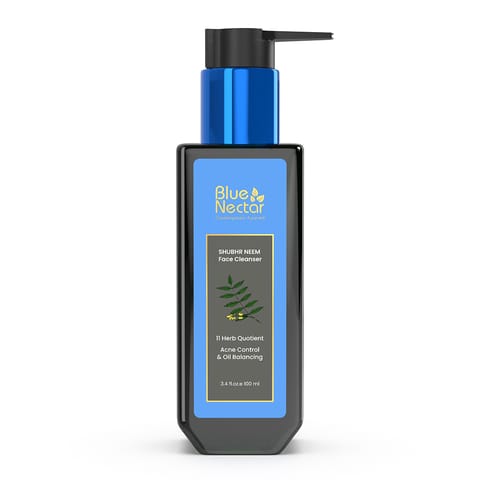 Blue Nectar Ayurvedic Acne Face Wash with Honey & Neem (11 Herbs, 100 ml)