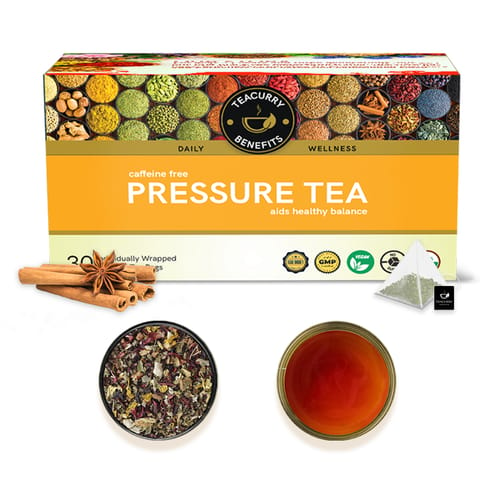 TEACURRY Heart Tea (1 Month pack | 30 tea bags) -  Helps with Blood Pressure, Hypertension & Cholesterol