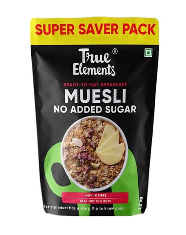 True Elements No Added Sugar Muesli 1.2kg