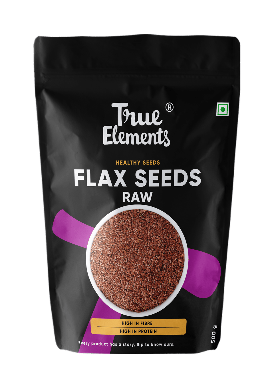 True Elements Raw Flax Seeds 500gm