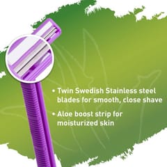 Sirona Disposable Shaving Razor for Women with Aloe Boost Pack of 10