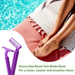 Sirona Disposable Shaving Razor for Women with Aloe Boost Pack of 10