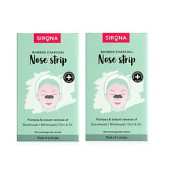 Sirona Natural Charcoal Nose Strips for Women | Removes Blackheads and Whiteheads | Cleans Pores Pack of 2