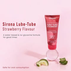 Sirona Glycerine Free Natural Strawberry Lubricant Gel for Men & Women  50 ml