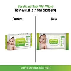 BodyGuard Premium Baby Wet Wipes with Aloe Vera & Vitamin E, No Alcohol & Paraben Free Pack of 10 - 72 Wipes Each