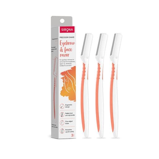 Sirona Eyebrow Razor Pack of 3 - Orange