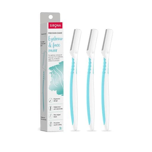 Sirona Eyebrow Razor Pack of 3 - Turquoise