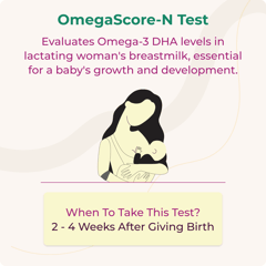 LifeCell At-Home Self-Collection OmegaScore-N for Breastfeeding Females | Tracks - Breast Milk DHA Levels| At-Home Breast Milk Sample Collection Kit | Easy-to-Use, Convenient & Safe.