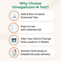 LifeCell At-Home Self-Collection OmegaScore-N for Breastfeeding Females | Tracks - Breast Milk DHA Levels| At-Home Breast Milk Sample Collection Kit | Easy-to-Use, Convenient & Safe.