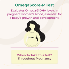 LifeCell At-Home Self-Collection OmegaScore-P for Pregnant Females| Tracks - Blood DHA Levels| At-Home Blood Collection Kit | Easy-to-Use, Convenient & Safe.