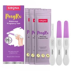 Sirona Home Pregnancy Test Kit, Easy to Use Midstream Urine Test Kit, Accurate Result in Just 3 Minutes