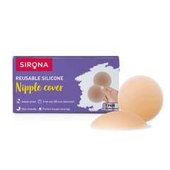 Sirona Reusable and Invisible Silicon Nipple Covers for Women | Adhesive Silicone Breast Pads