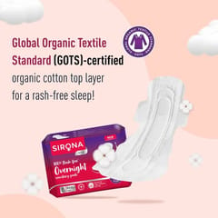 Sirona Max Overnight Sanitary Pads for Women - XXXL+ (Pack of 8)