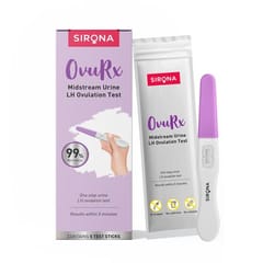 Sirona OvuRx Midstream Urine LH Ovulation Testing Kit | Pregnancy Planning | Rapid & Accurate Results in 5 mins| Pack of 5 Strips