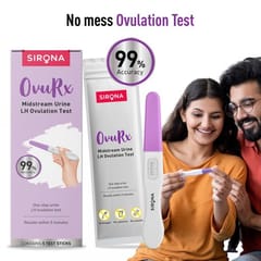 Sirona OvuRx Midstream Urine LH Ovulation Testing Kit | Pregnancy Planning | Rapid & Accurate Results in 5 mins| Pack of 5 Strips