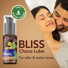 Sirona Bleu Bliss 100% Water-based Lubricant | Aloe Vera & Cucumber extracts | Glycerin-free | Paraben-free | No harsh chemicals | Lube for Her, Him & Couples | Natural Chocolate Flavour | 50ml