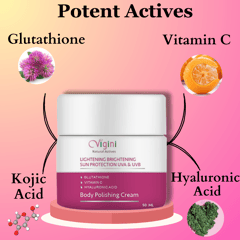 Vigini Skin Whitening Lightening Brightening Fairness Gori Underarms Body Polishing Exfoliating Radiance White Glowing Day Night Cream Removes Dark Spots D Tan Pigmentation Uneven Tone SPF30-50ml