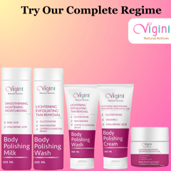 Vigini Skin Whitening Lightening Brightening Fairness Gori Underarms Body Polishing Exfoliating Radiance White Glowing Day Night Cream Removes Dark Spots D Tan Pigmentation Uneven Tone SPF30-50ml