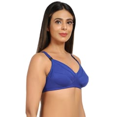 Mine4Nine mother care non padded feeding bra-blue color