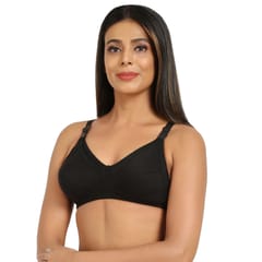 Mine4Nine mother care Non Padded Maternity Nursing Bra - Black color