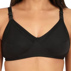 Mine4Nine mother care Non Padded Maternity Nursing Bra - Black color