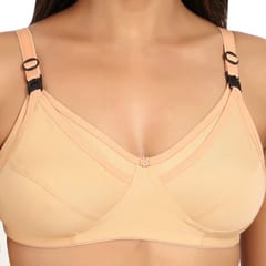 Mine4Nine mother care full coverage feeding bra-Non padded non wired- sandalwood color