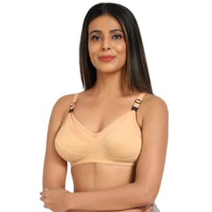 Mine4Nine mother care full coverage feeding bra-Non padded non wired- sandalwood color