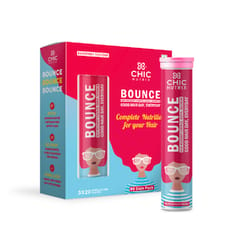 Bounce - Biotin for Hair Growth with Selenium & Amino Acids- Raspberry Flavour (60 Tablets)