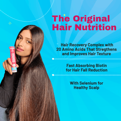 Bounce - Biotin for Hair Growth with Selenium & Amino Acids- Raspberry Flavour (60 Tablets)