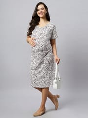 Tummy organic cotton T- shirt Maternity dress White